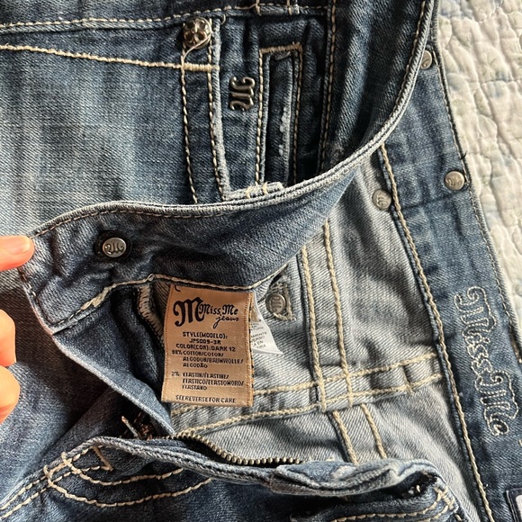 Miss Me Embellished Blue Boot Cut Jeans - Picture 2 of 6